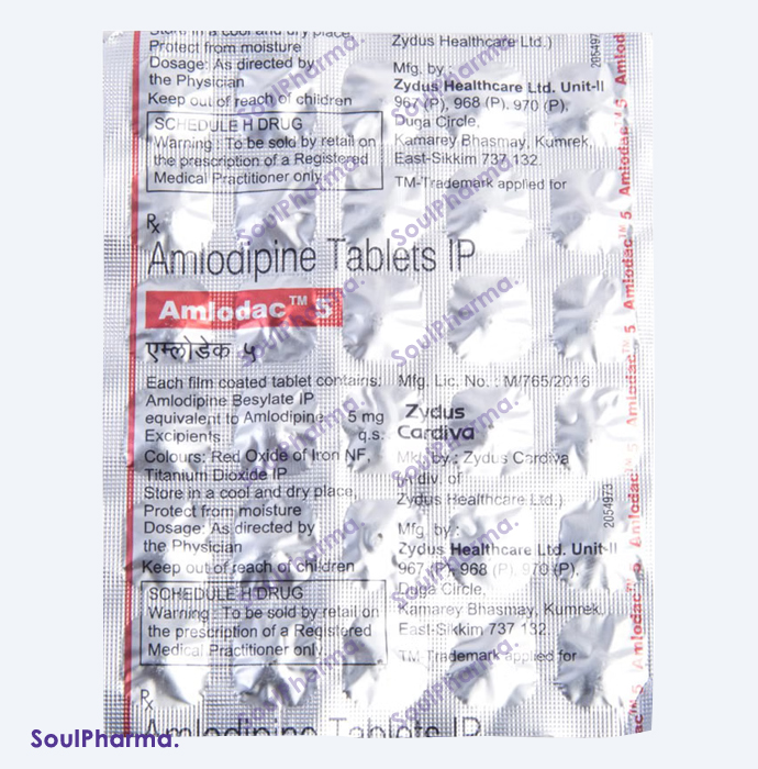 Amlodac 5 Tablet (Strip of 30 Tablets)
